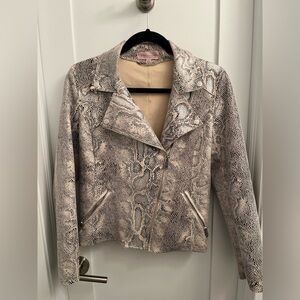 Snake Skin Leather Jacket